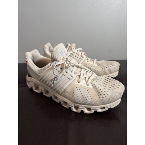On Cloud Cloudswift Low Top Running Sneakers Women Size W9 White Helion Cloudtec - Picture 1 of 6